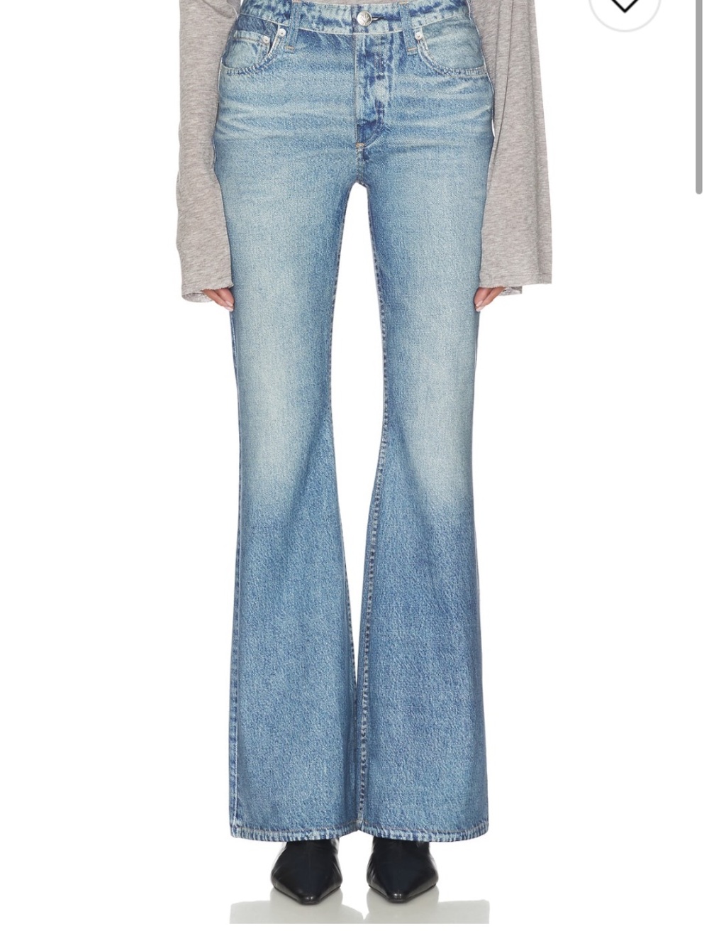 rag & bone miramar Light Blue High-Rise Flare Jeans